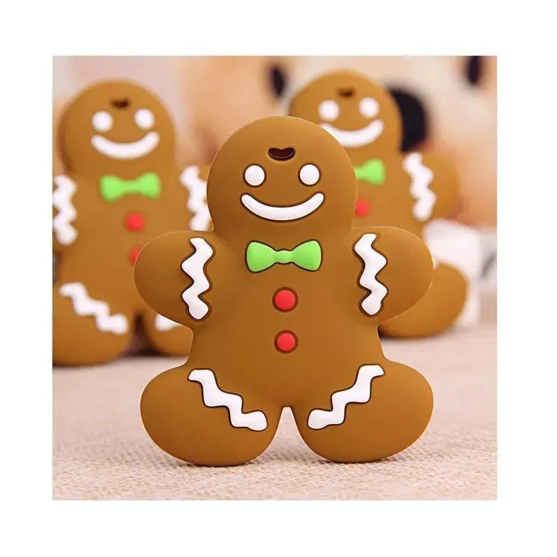 Primo Passi Silicone Baby Teether | Silicone Toy | Christmas Teether - Ginger Cookie Image 3