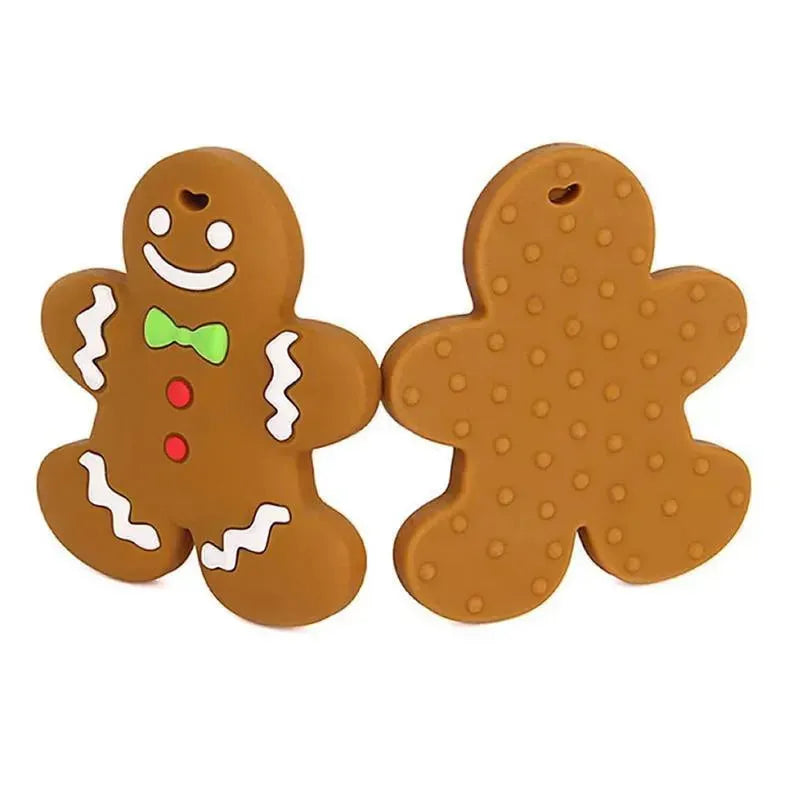Primo Passi Silicone Baby Teether | Silicone Toy | Christmas Teether - Ginger Cookie Image 4