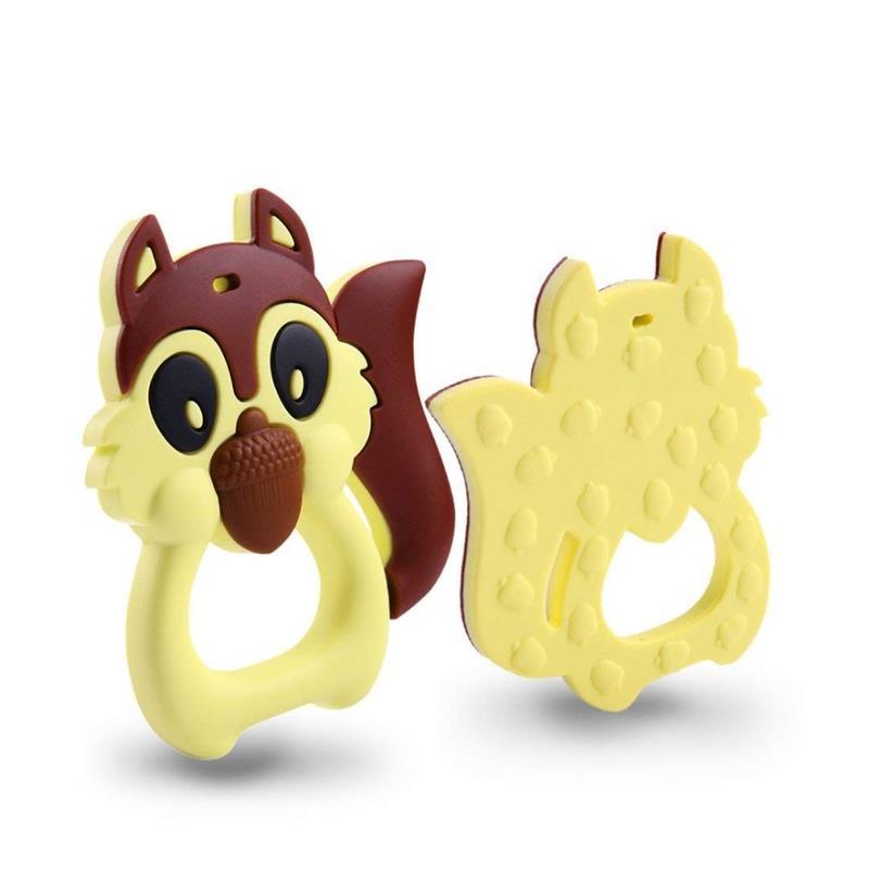Primo Passi - Silicone Baby Teether, Squirrel Yellow Image 2