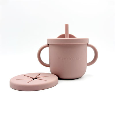 Primo Passi Silicone Training Cup & Snack Cup, Rose Pink Image 1