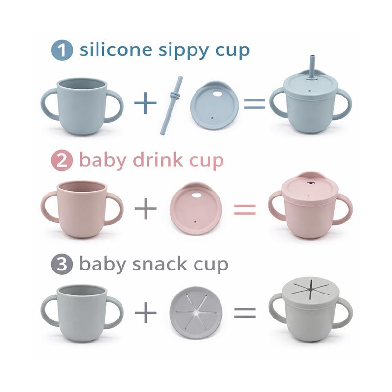 Primo Passi Silicone Training Cup & Snack Cup, Rose Pink Image 6