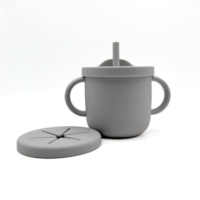 Primo Passi Silicone Training Cup & Snack Cup, Senior Gray Image 1