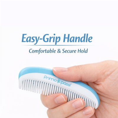 Primo Passi - Super Soft Blue Baby Comb & Brush Set Image 2