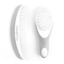 Primo Passi - Super Soft Grey Baby Comb & Brush Set Image 1