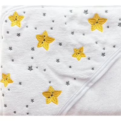 Primo Passi - Terry Hooded Baby Towel With Apron, White Image 1