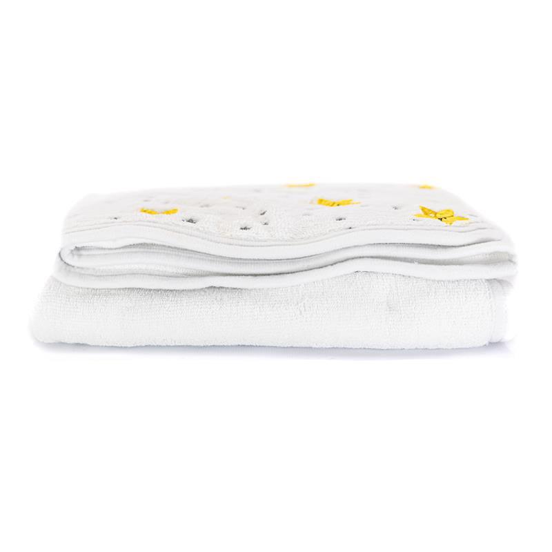 Primo Passi - Terry Hooded Baby Towel With Apron, White Image 3