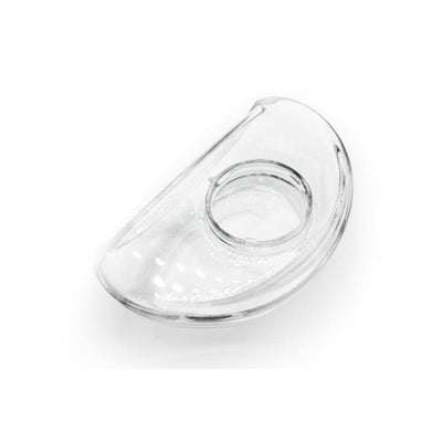 Clear replacement breastmilk storage bottle for the Primo Passi wearable breast pump, featuring a curved design.