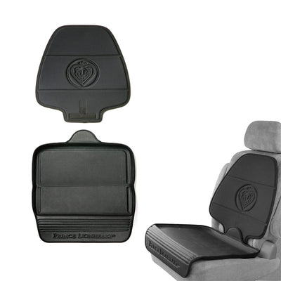 Black Prince Lionheart 2-Stage Seat Saver featuring a textured design, seat cover with logo, and backrest protection.
