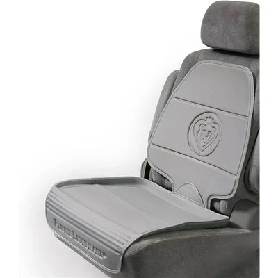 Grey Prince Lionheart 2 Stage Seatsaver, designed to protect car seats, featuring a textured surface and logo.