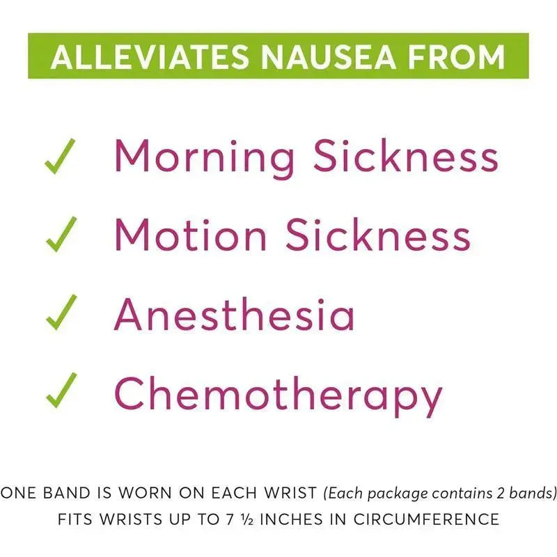 Psi Bands - Acupressure Wrist Bands for The Relief of Nausea, Racer Black Image 3
