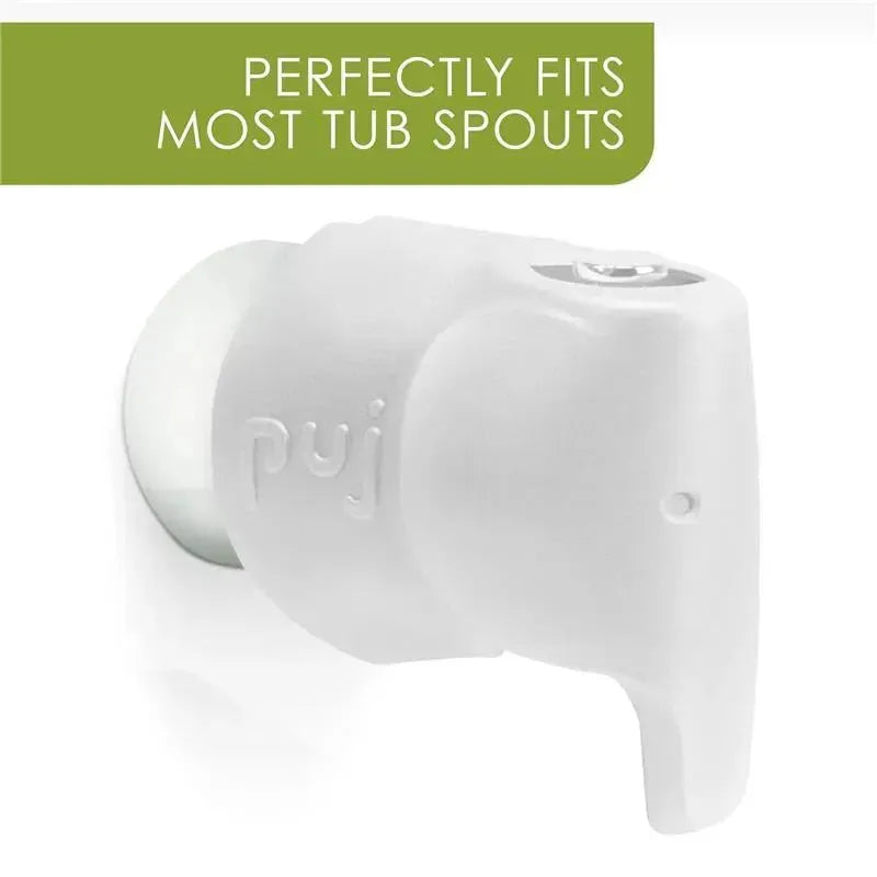 Puj - Snug, Ultra-Soft Spout Cover for Bathtub Taps, Elephant, White Image 3