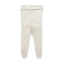 Pure Baby - Baby Neutral Pointelle Footed Leggings, Wheat Melange Image 1