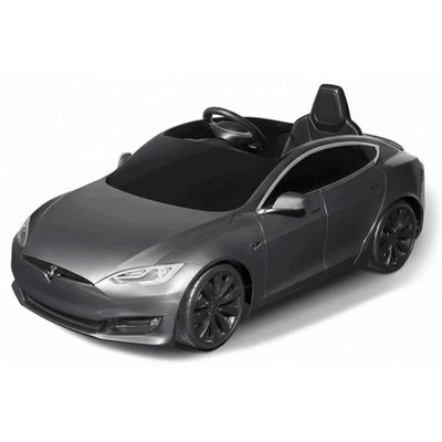 Radio Flyer - Tesla Model S for Kids Electric Car, Silver Metallic Image 1