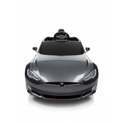 Radio Flyer - Tesla Model S for Kids Electric Car, Silver Metallic Image 2
