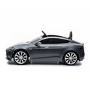 Radio Flyer - Tesla Model S for Kids Electric Car, Silver Metallic Image 4