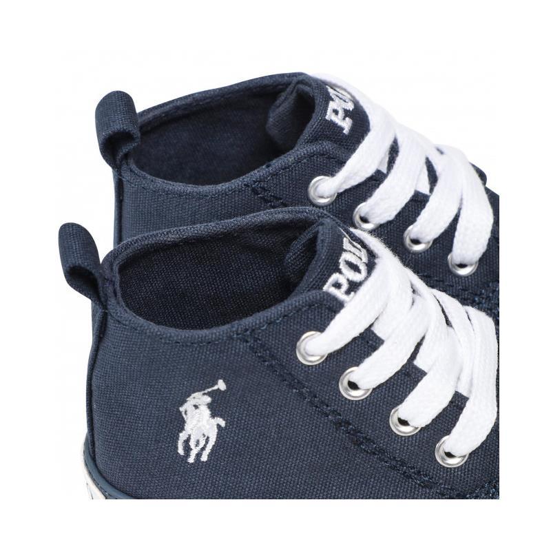 Ralph Lauren Baby - Boy Hamptyn High-Top Sneaker Crib Shoes, Navy Image 4