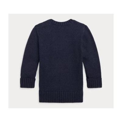 Ralph Lauren Baby - Boy Long-Sleeve Cotton Knit Back To School Bear Graphic Crewneck Sweater Image 2