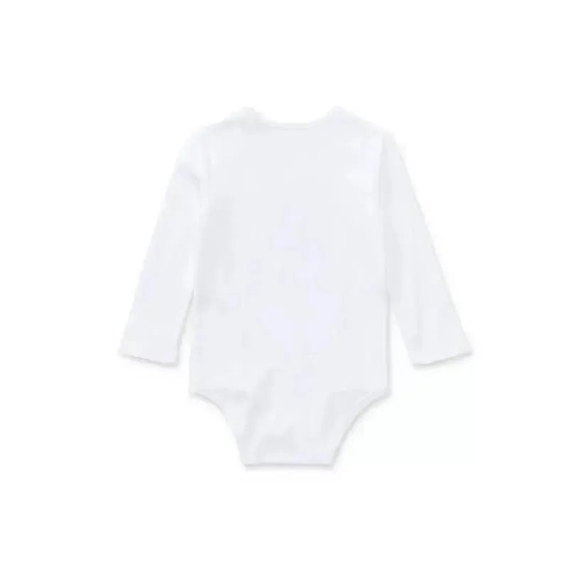 Ralph Lauren Baby - Boy's Embroidered Polo Bear Bodysuit, White Image 3