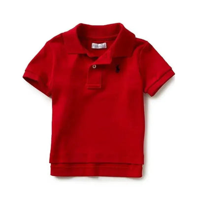 Ralph Lauren Baby - Boys Interlock Polo Shirt, Red Image 1