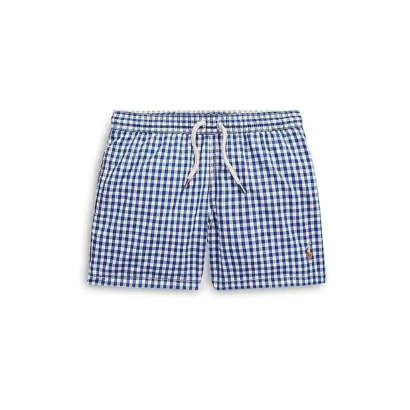 Ralph Lauren Baby - Boys Traveler Gingham Swim Trunks Image 1