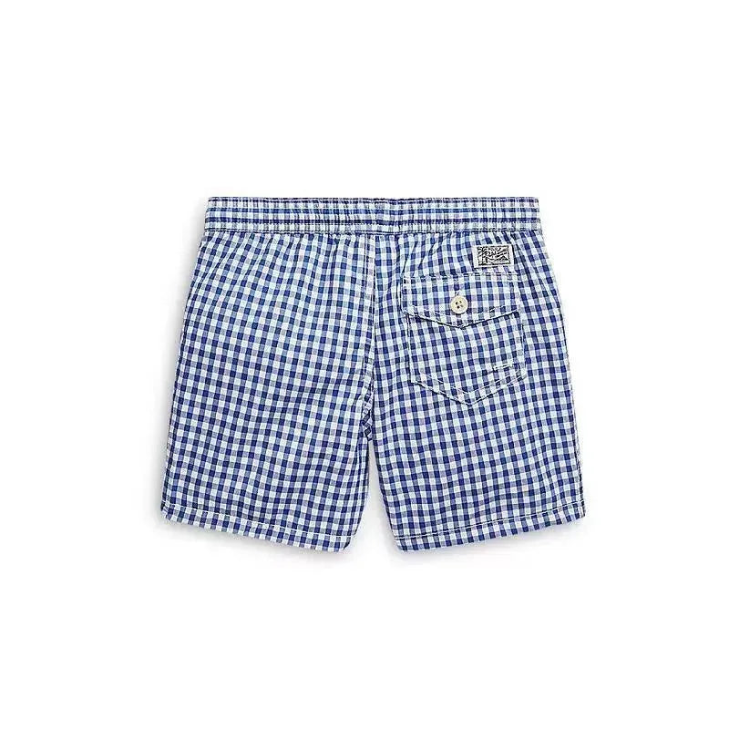 Ralph Lauren Baby - Boys Traveler Gingham Swim Trunks Image 3