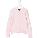 Ralph Lauren Baby Cable-Knit Cotton Cardigan, Hint Of Pink Image 1