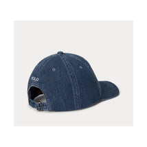 Ralph Lauren Baby Denim Bear Sport Cap, Medium Wash Image 2