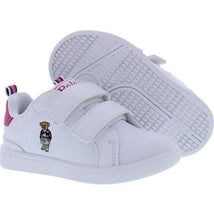 Ralph Lauren Baby - Girl Heritage Court Bear Sneakers, White Image 1