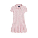 Ralph Lauren Baby - Girl Short Sleeve Cotton Cable Dress Pink Image 1