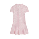 Ralph Lauren Baby - Girl Short Sleeve Cotton Cable Dress Pink Image 2
