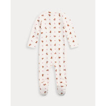 Ralph Lauren Baby Long-Sleeve Cotton Interlock Novelty Bear Printed Zip Coverall Image 2