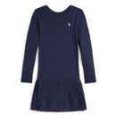 Ralph Lauren Baby Long-Sleeve Cotton Ribbed Knit Scoop Neck Dreshort Sleeve, Newport Navy Image 1
