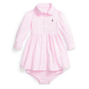 Ralph Lauren Baby - Long-Sleeve Mesh Knit Shirt Dress Image 1