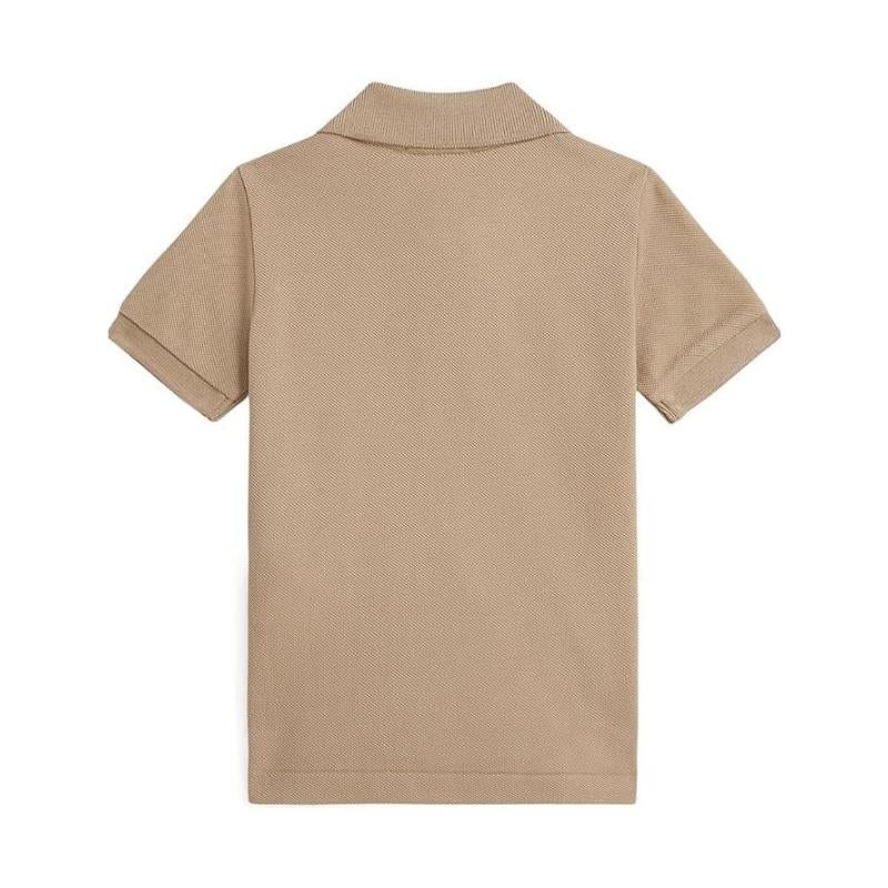 Ralph Lauren Baby - Short-Sleeve Basic Mesh Polo, Solid Khaki Image 2