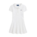 Ralph Lauren Baby Short-Sleeve Cotton Cable-Knit Polo Dreshort Sleeve Optic White  Image 1