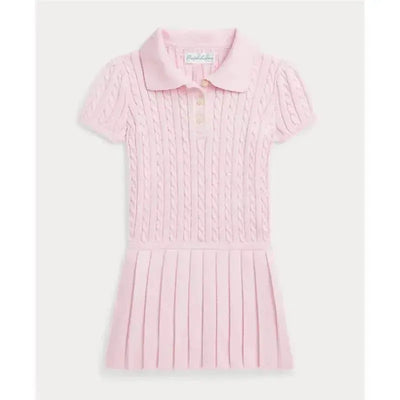 Ralph Lauren Baby - Short-Sleeve Cotton Mini Cable Knit Polo Dress  Image 1