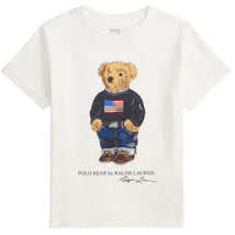 Ralph Lauren Baby Short-Sleeve Jersey Knit Novelty Bear T-Shirt, White  Image 1
