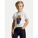 Ralph Lauren Baby Short-Sleeve Jersey Knit Novelty Bear T-Shirt, White  Image 2