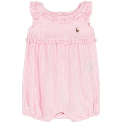 Ralph Lauren Baby - Sleeveless Oxford Mesh Bubble Shortall, Carmel Pink  Image 1