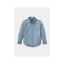 Ralph Lauren - Chambray Long Sleeve Top Shirt - Light Blue 2T Image 1