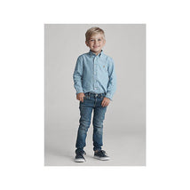Ralph Lauren - Chambray Long Sleeve Top Shirt - Light Blue 2T Image 2