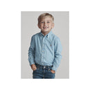 Ralph Lauren - Chambray Long Sleeve Top Shirt - Light Blue 2T Image 4