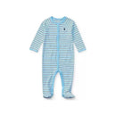 Ralph Lauren Striped Cotton Coverall, Suffield Blue Multi Image 1