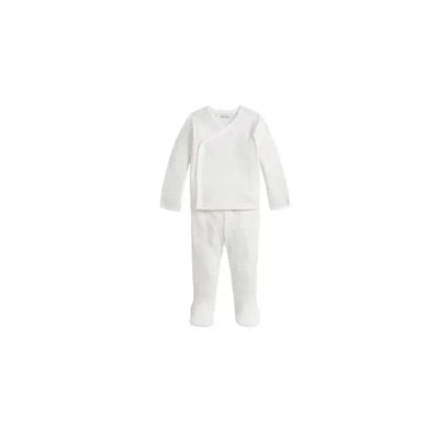 Ralph Lauren - Striped Cotton Top & Pant Set, Oatmeal Heather Image 1