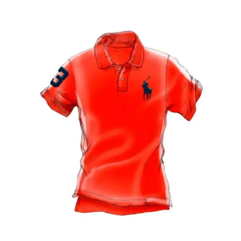 Ralph Lauren - Toddler Short-Sleeve Big Pony Mesh Polo - Elite Orange Image 1