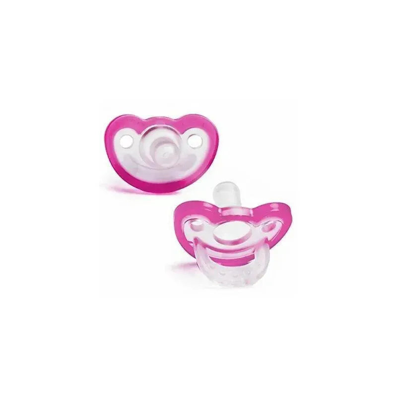 Razbaby Jollypop Baby Pacifier Plus +3M, Pink - 2-Pack Image 1