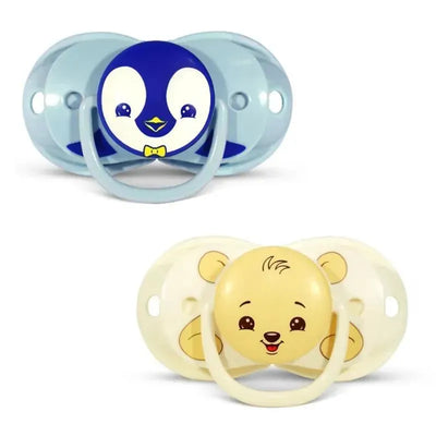Razbaby - Keep It Kleen Pacifier 2Pk, Penguin & Bear Image 1