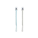 Razbaby - Razzies Silicone Paci/Teether Holder 2Pk, Blue & Grey Image 1