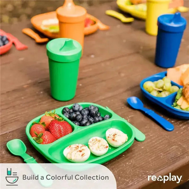Re-Play - Deep Walled 3 Compartment Plates, Pack of 2, Mint Image 7