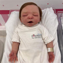 Reborn Baby Doll - Animatronic Model Silicone Baby Reborn Girl, Closed Eyes, Rooted Hair Image 4